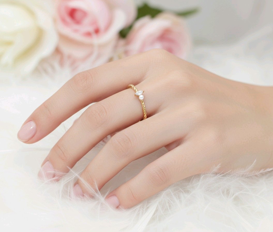 Gold Plated Contemporary Stackable Rings For Women