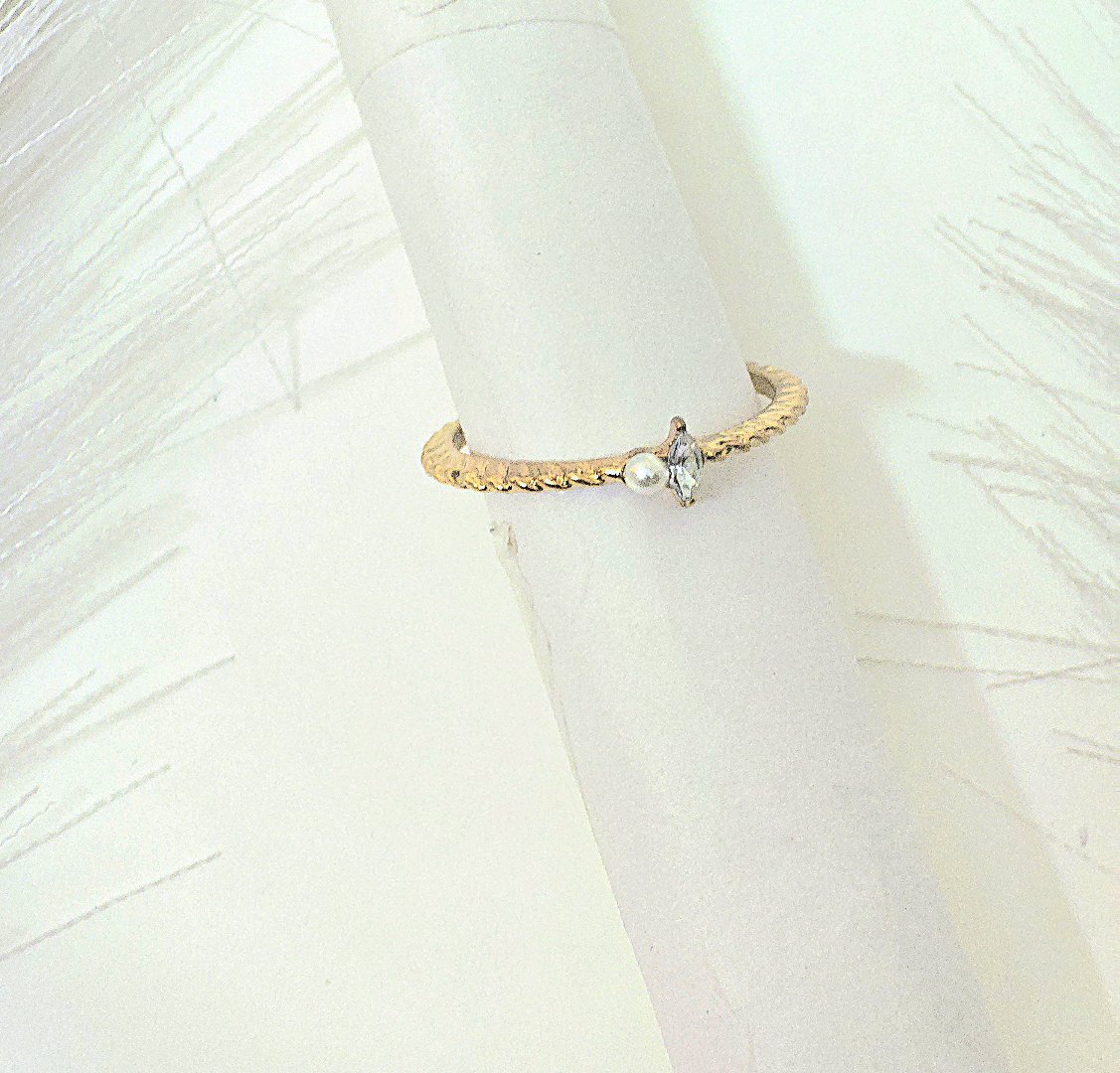 Gold Plated Contemporary Stackable Rings For Women thumbnail 3