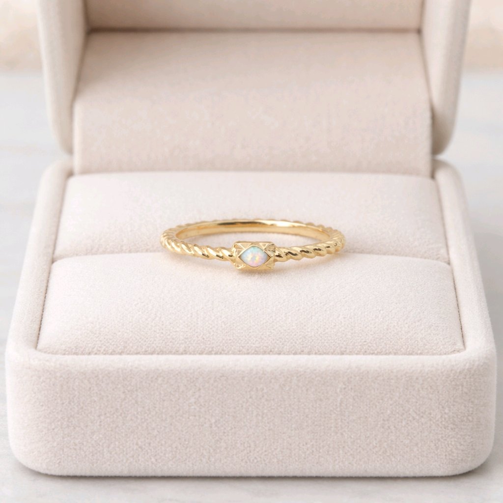Opal Twist Ring