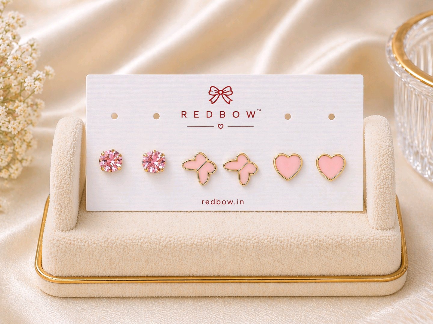 Pink Blush Stud Set