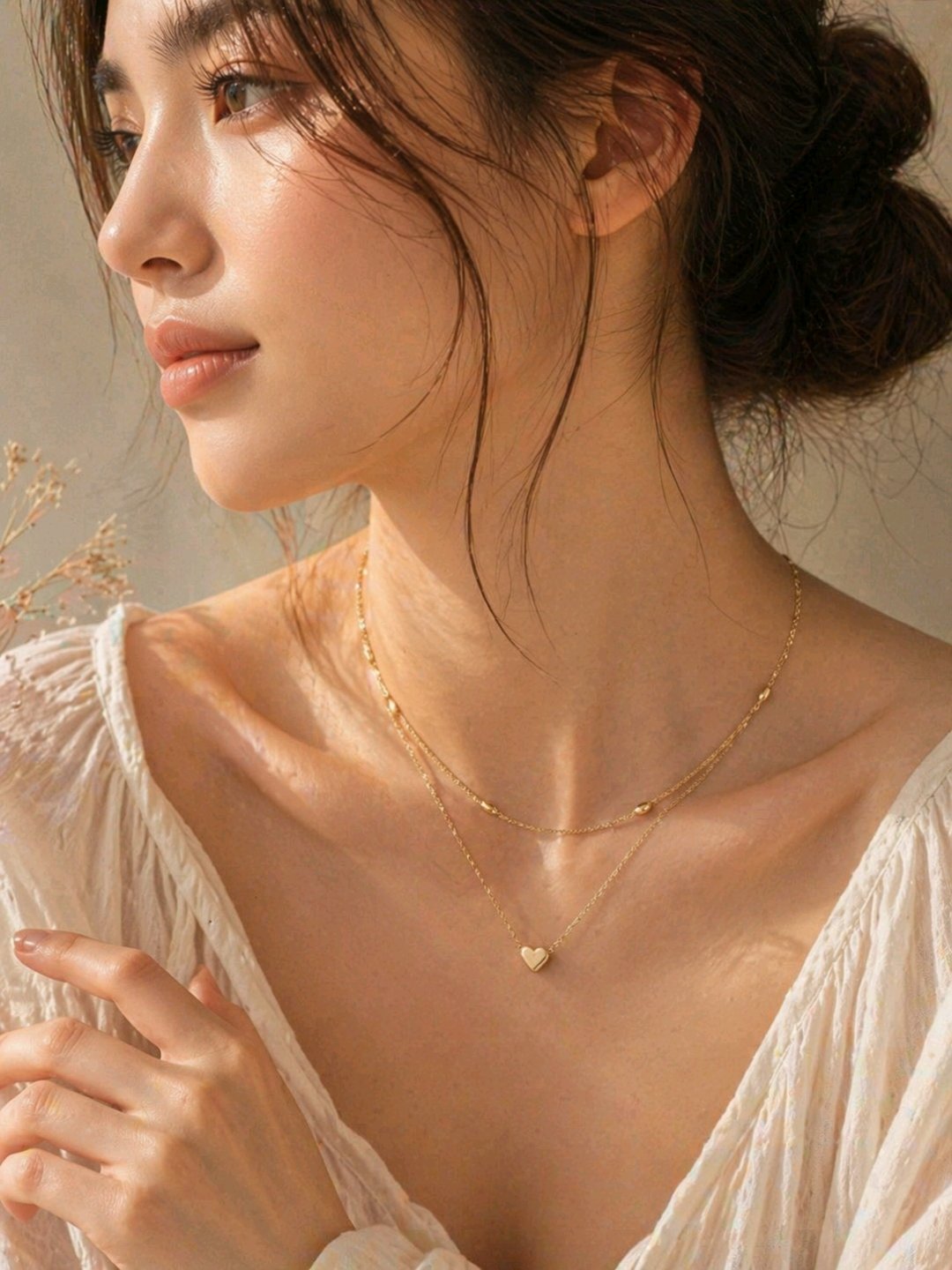 Double Dil Layered Necklace image 4