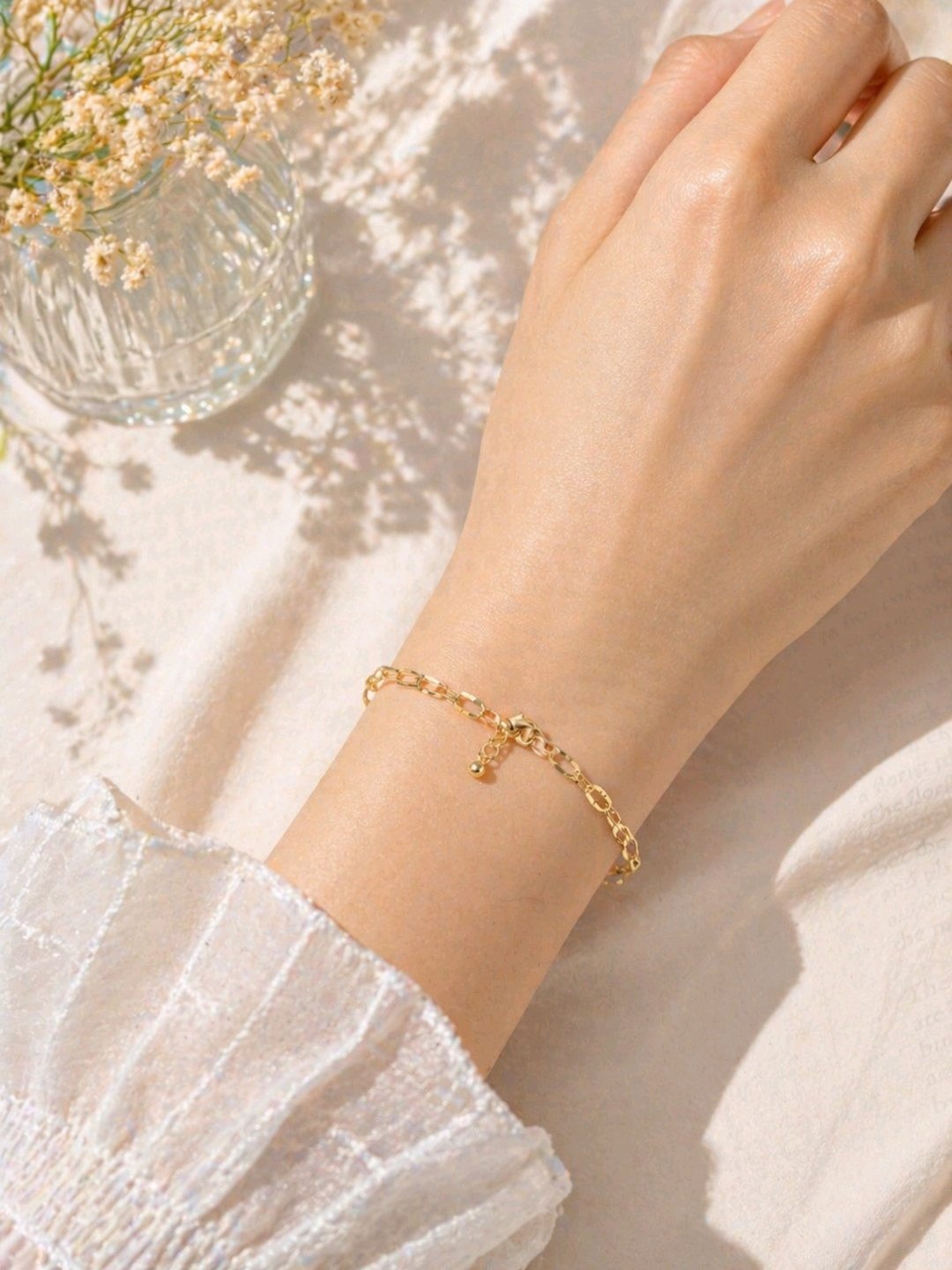 Gold Plated Contemporary Stackable Bracelet for women image 4