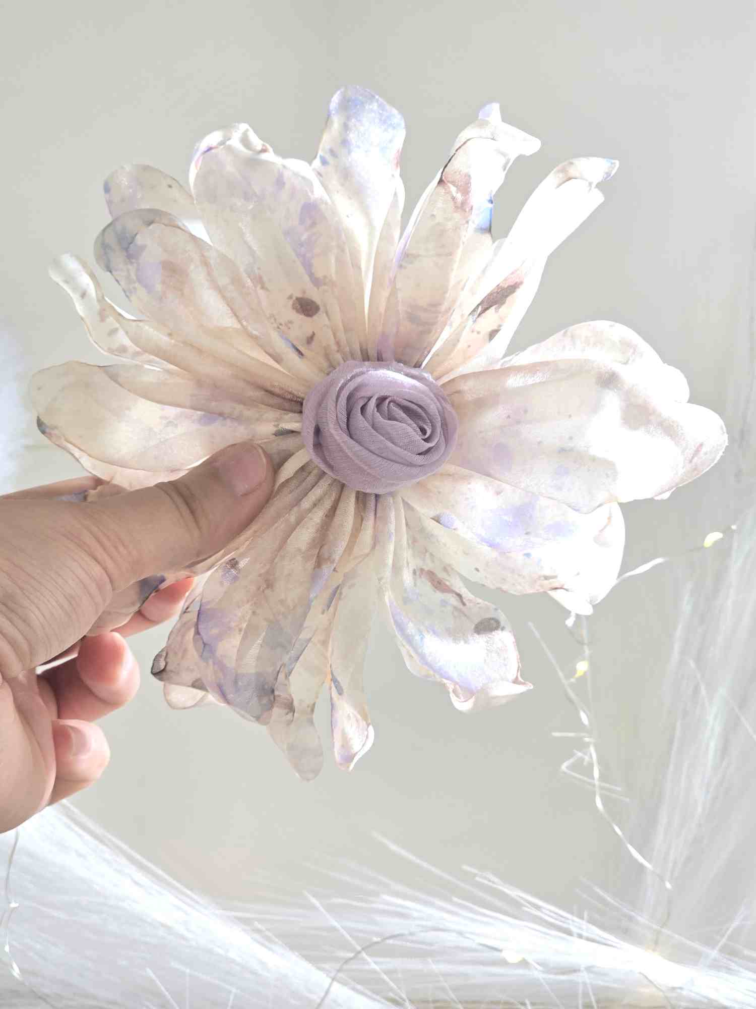 Lavender Flower Hair Clips