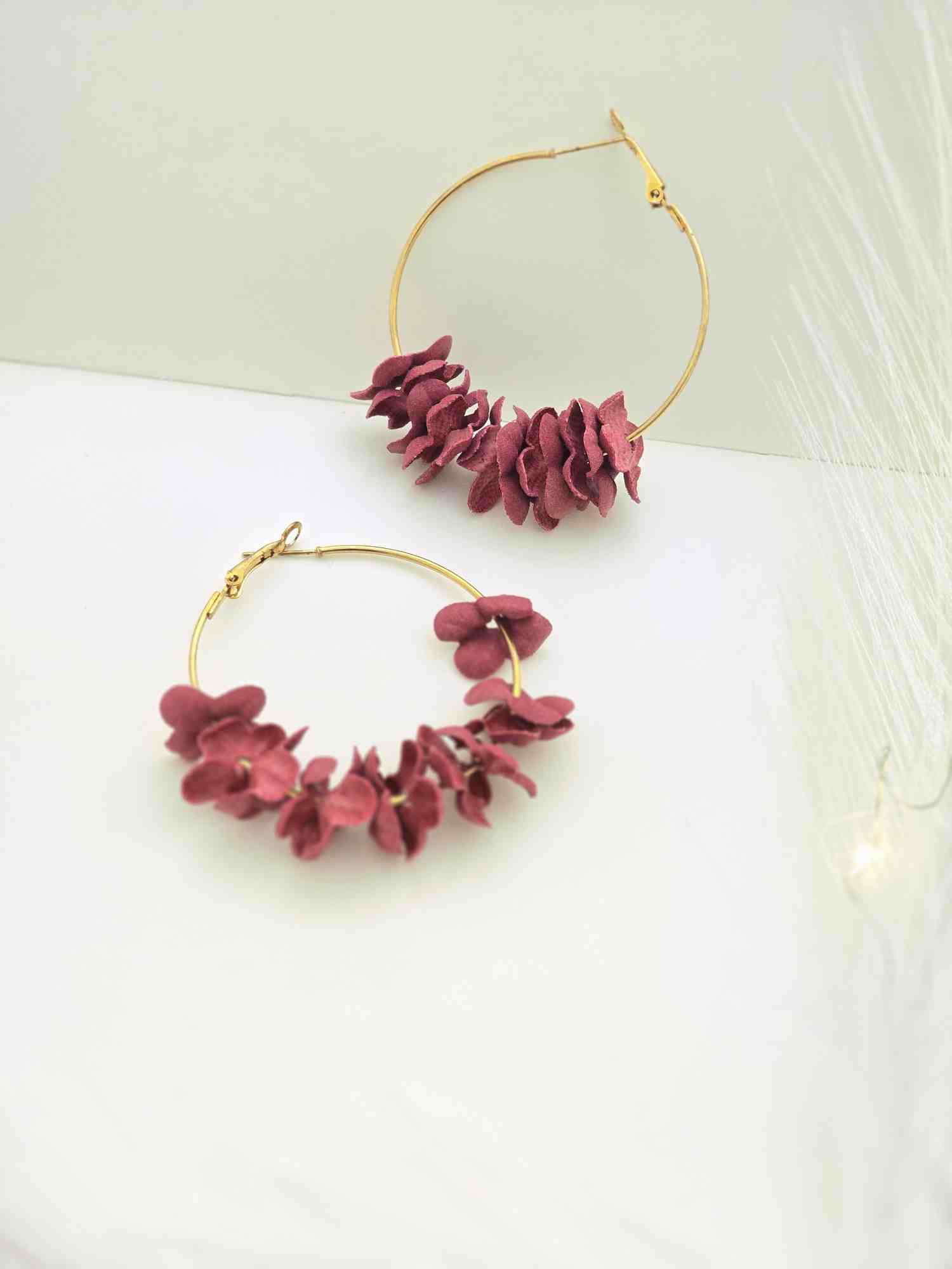 Red Flowers Earrings image 3