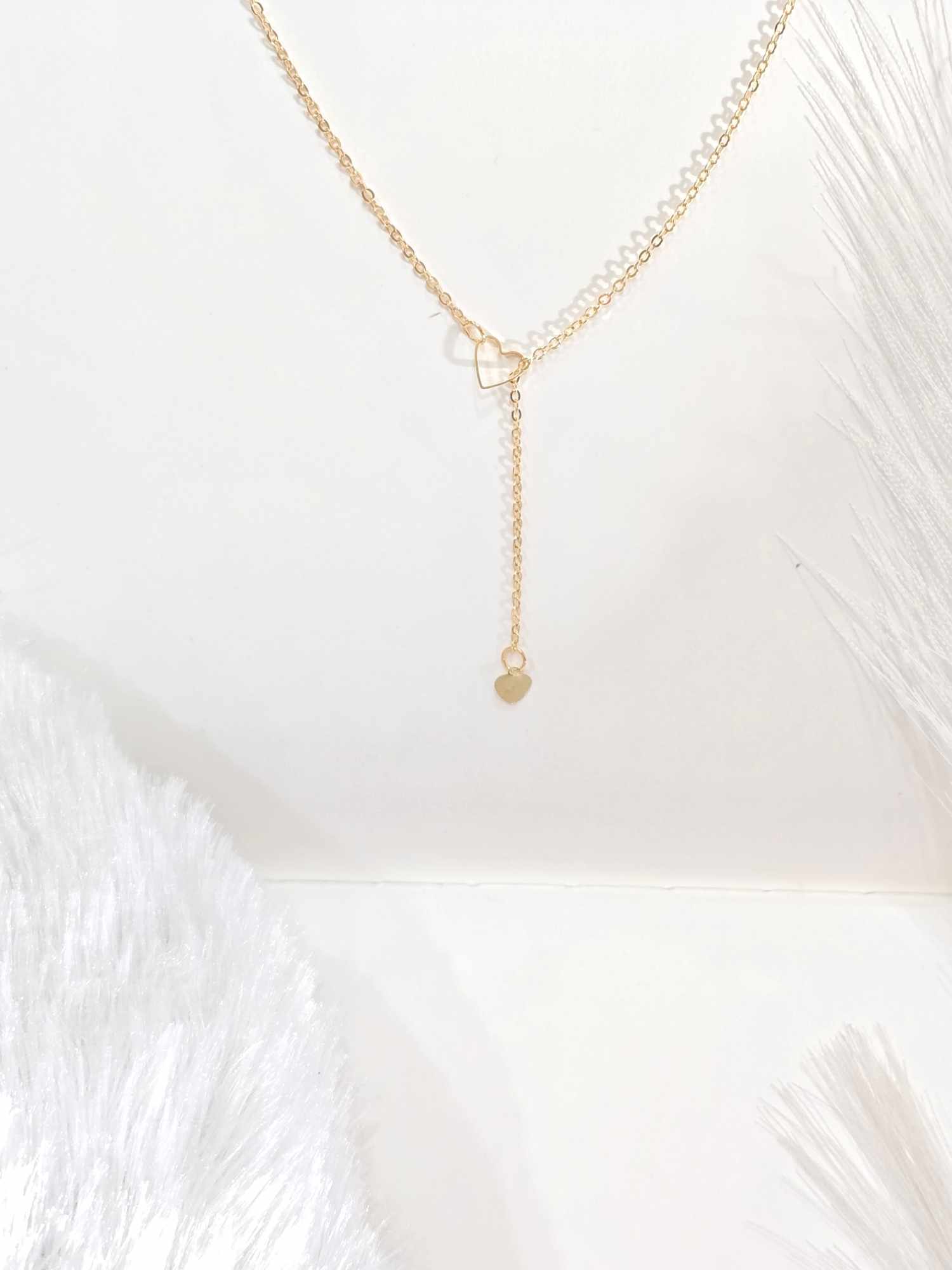 Gold-Plated Gold-Toned Heart Necklace.