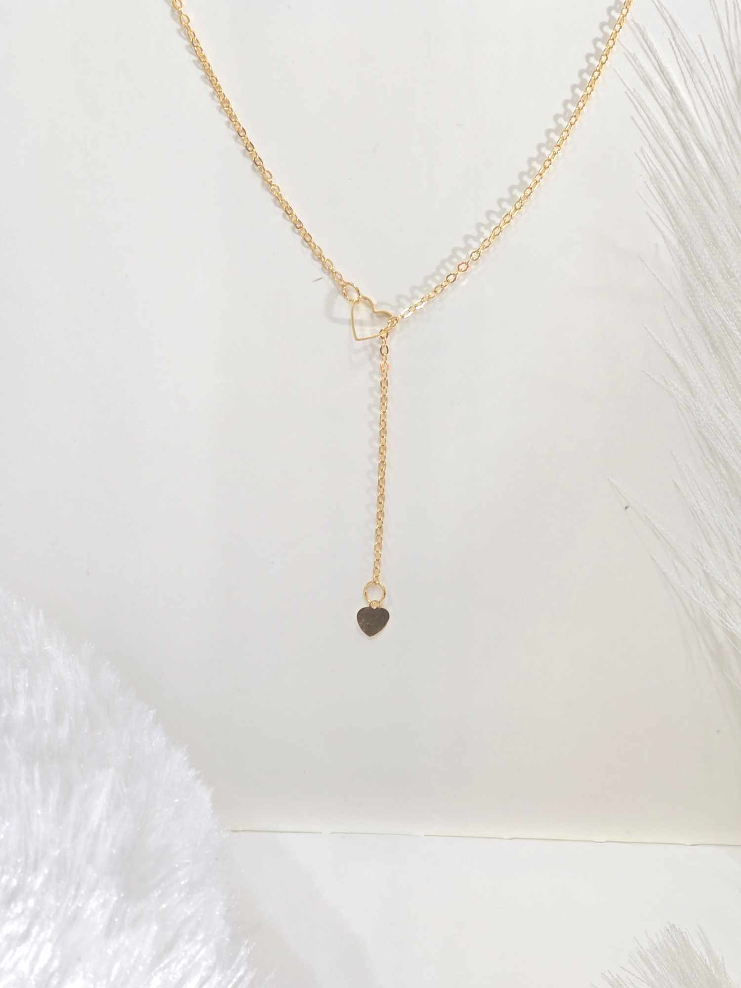 Gold-Plated Gold-Toned Heart Necklace. alternate