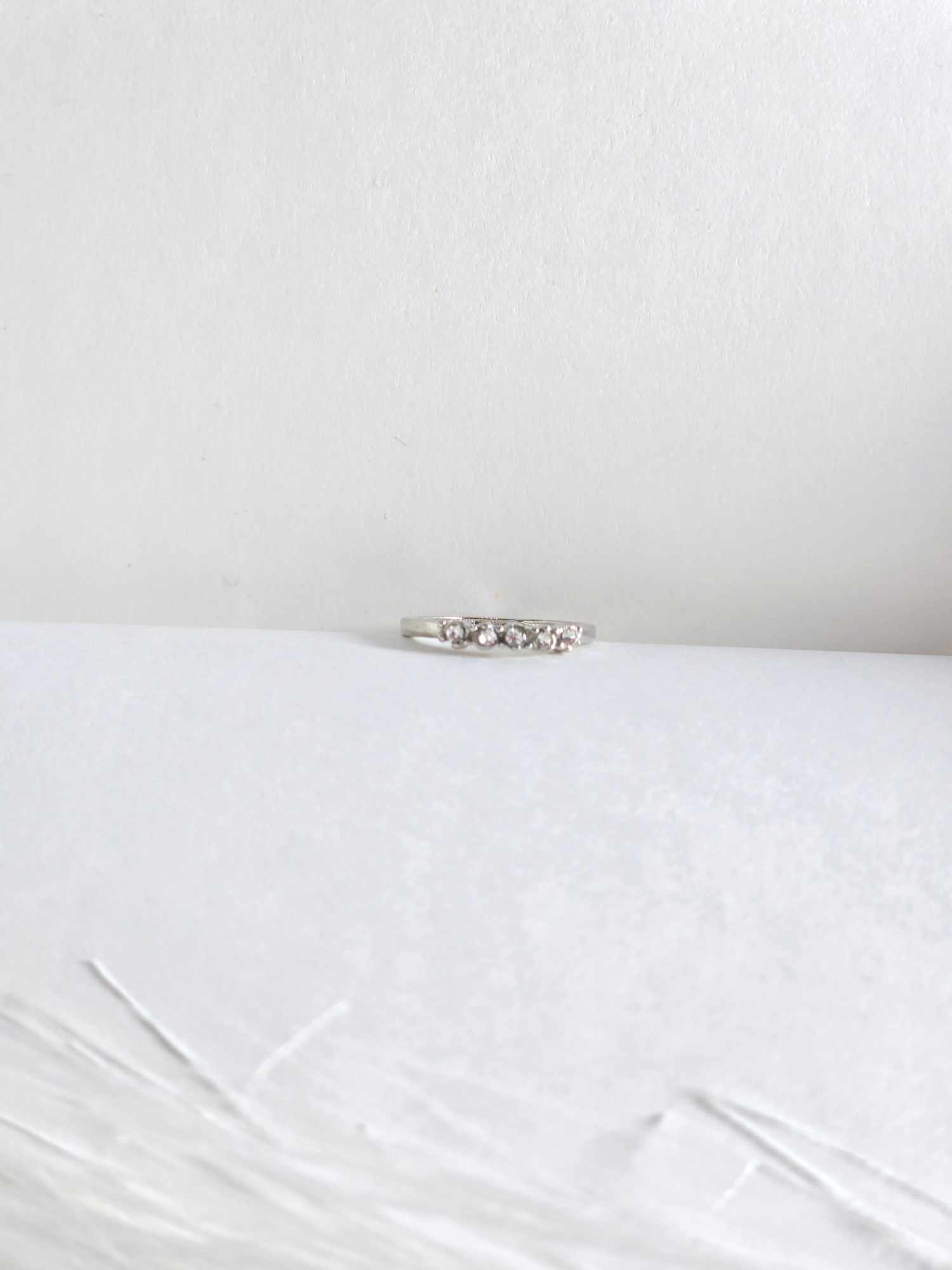 Stone Studded Silver Plated Stackable Rings alternate