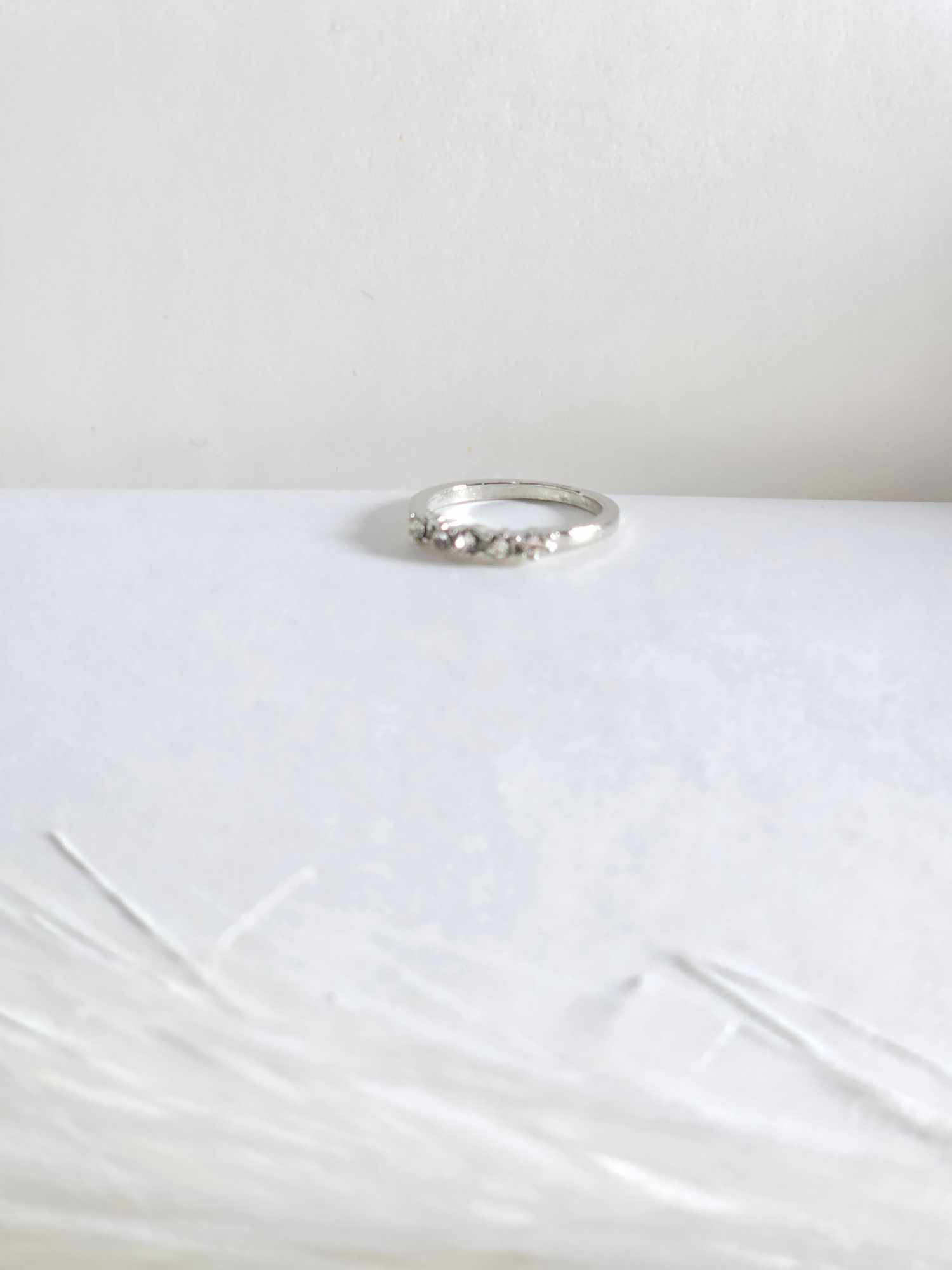 Stone Studded Silver Plated Stackable Rings thumbnail 3