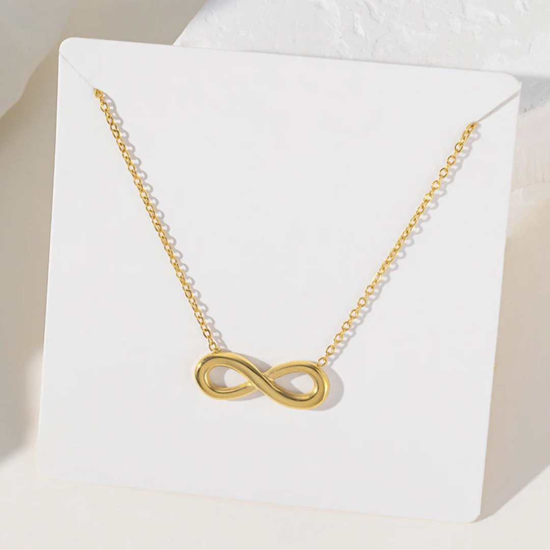 Gold Plated Anti Tarnish Stainless Steel Infinity Pendant thumbnail 5