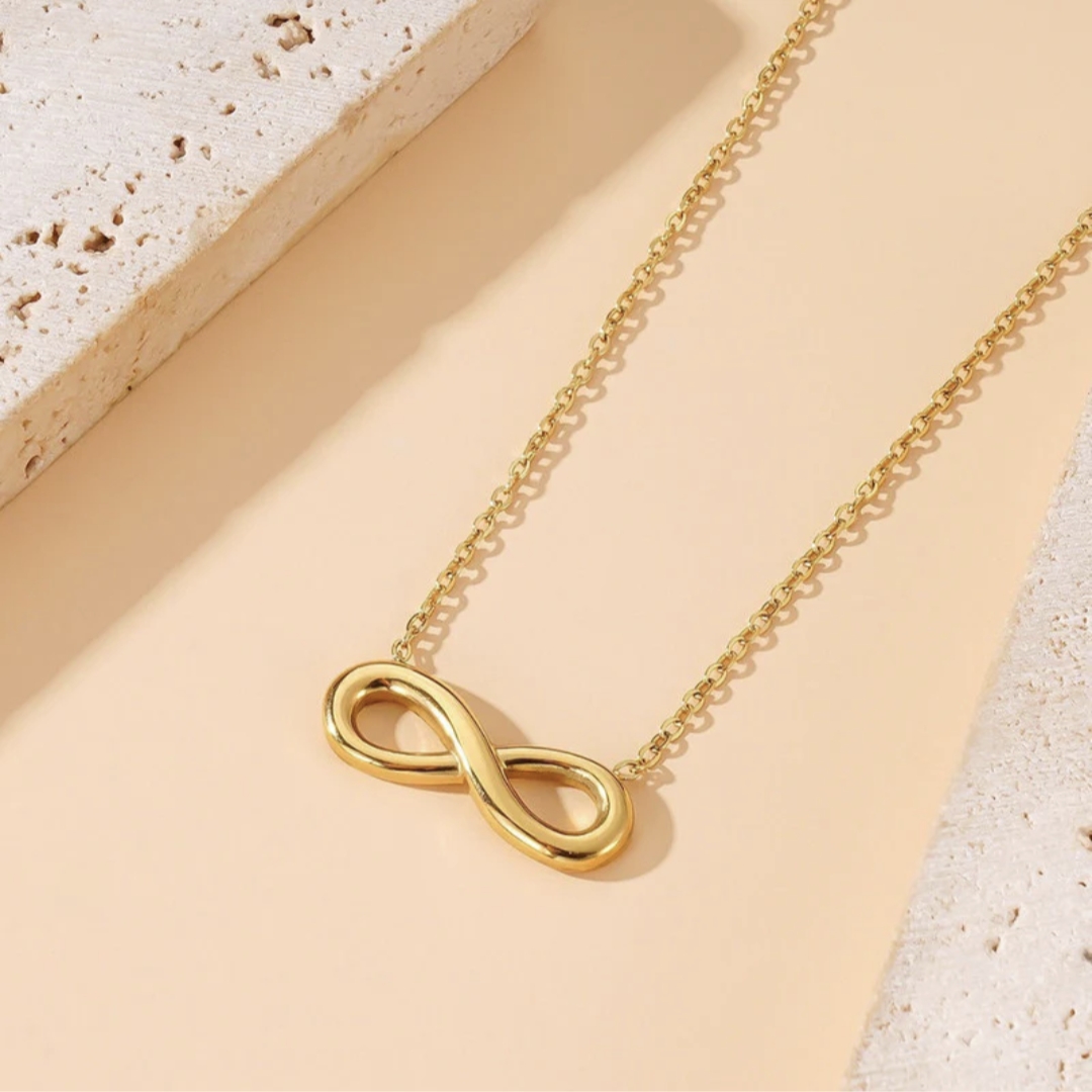 Gold Plated Anti Tarnish Stainless Steel Infinity Pendant thumbnail 3