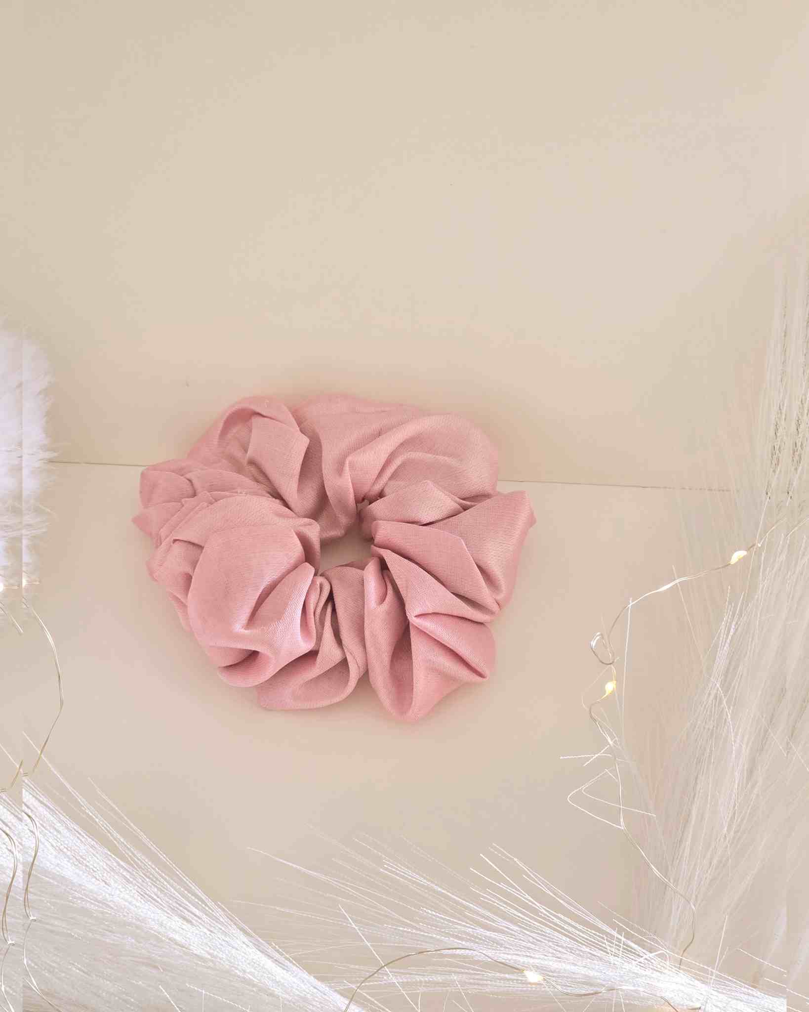 Blush Pink color Scrunchies
