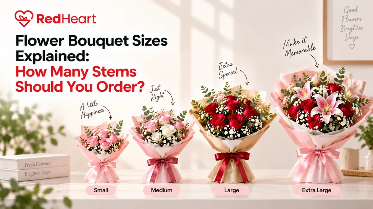 Flower Bouquet Sizes Explained: How Many Stems Should You Order?