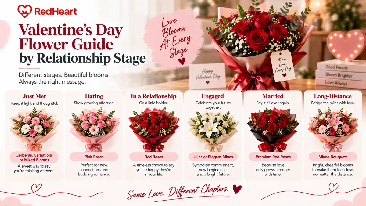 Valentine's Day Flower Guide by Relationship Stage