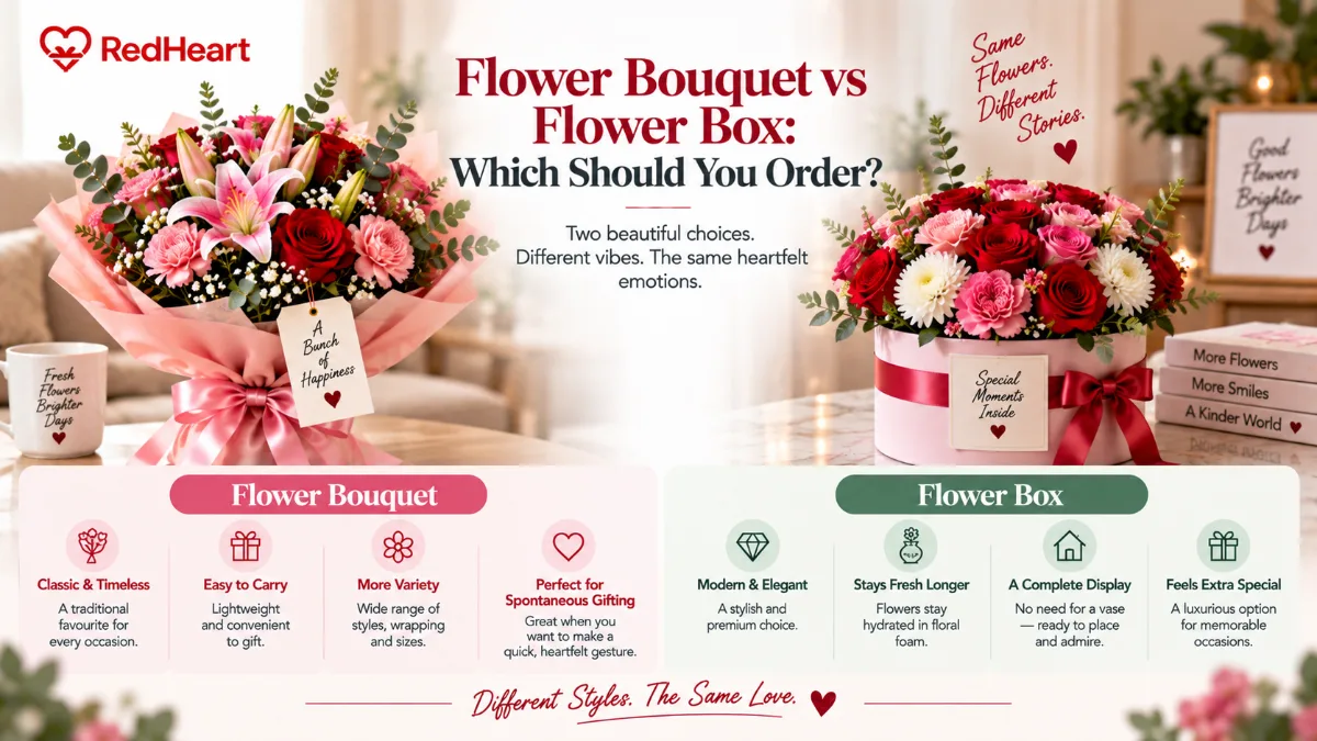 Flower Bouquet vs Flower Box: Which Should You Order?
