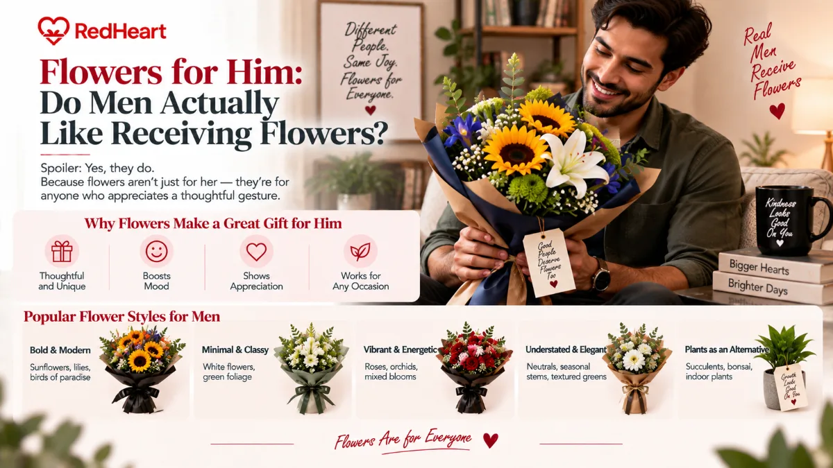 Flowers for Him: Do Men Actually Like Receiving Flowers?