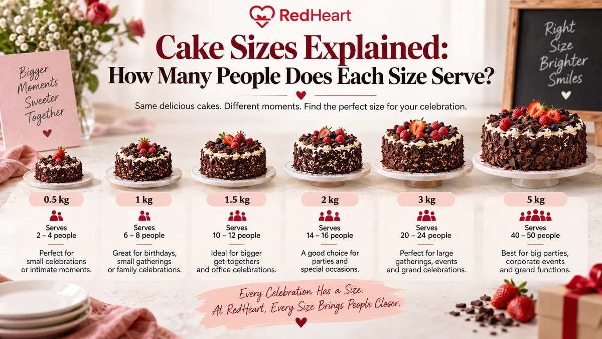 Cake Sizes Explained: How Many People Does Each Size Serve?