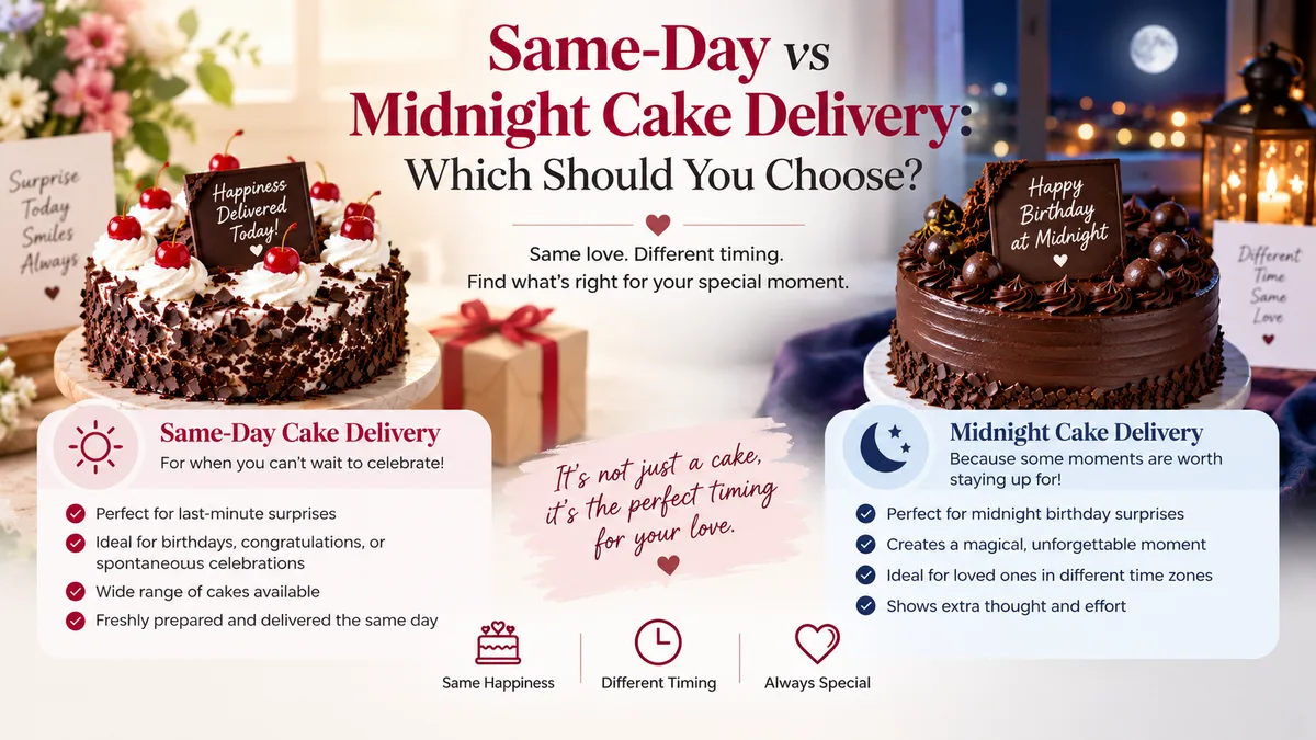 Same-Day vs Midnight Cake Delivery: Which Should You Choose?