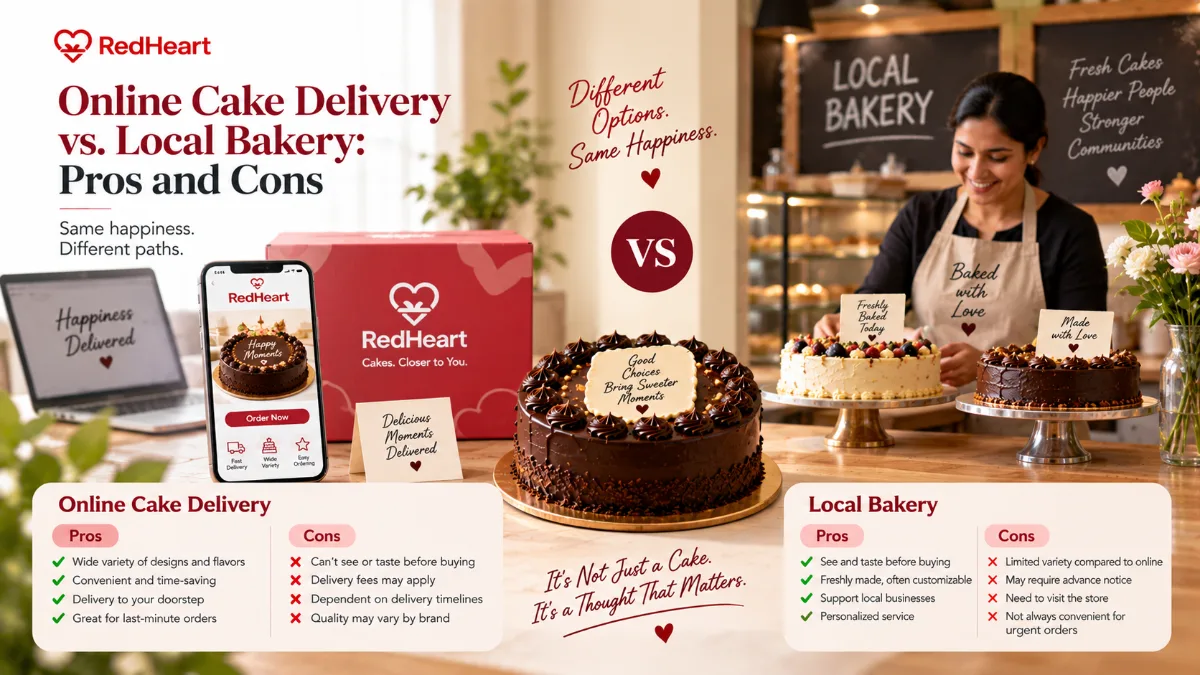 Online Cake Delivery vs. Local Bakery: Pros and Cons