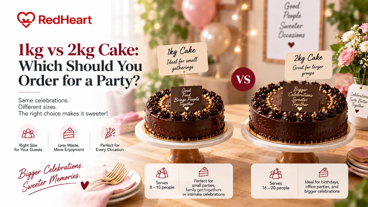 1kg vs 2kg Cake: Which Should You Order for a Party?
