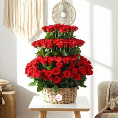 Crimson Royale Rose Tower by RedHeart