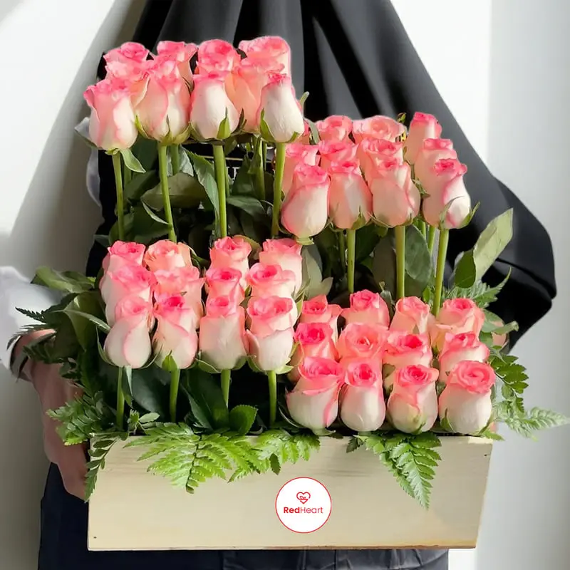 Deliver Rose Whisper Pink Rose Keepsake Box by Redheart