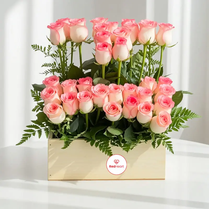 Rose Whisper Pink Rose Keepsake Box design by Redheart
