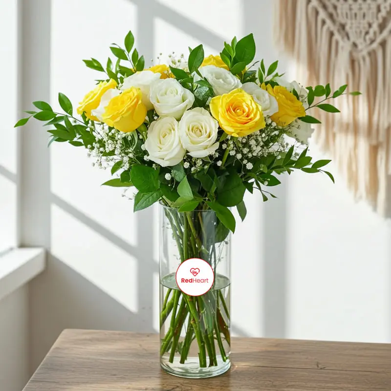 Deliver Sunbeam Serenity Rose Vase by Redheart