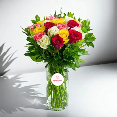 Prismatic Garden Rose Vase by RedHeart