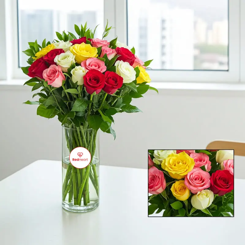 book Prismatic Garden Rose Vase by Redheart