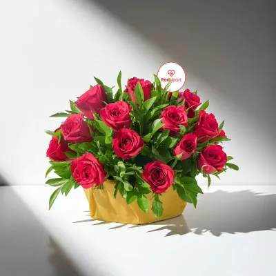 Crimson Bloom Royale Basket by RedHeart