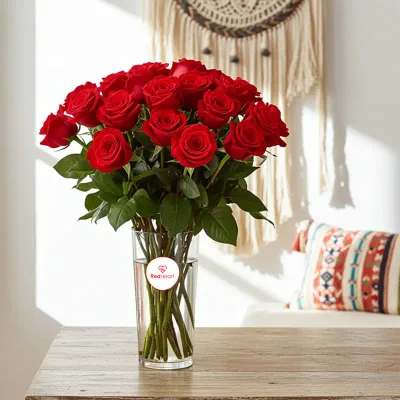 Crimson Majesty Red Rose Vase by RedHeart