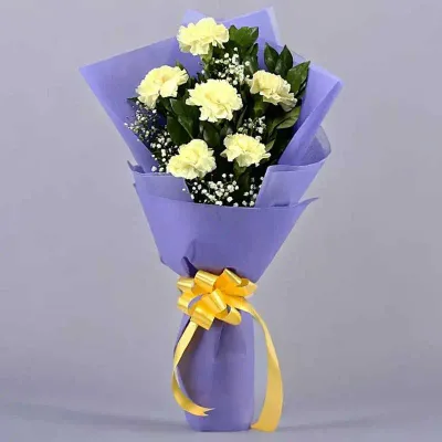 Golden Smile Carnations by RedHeart