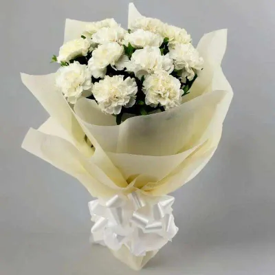 Pure Grace White Carnations by RedHeart