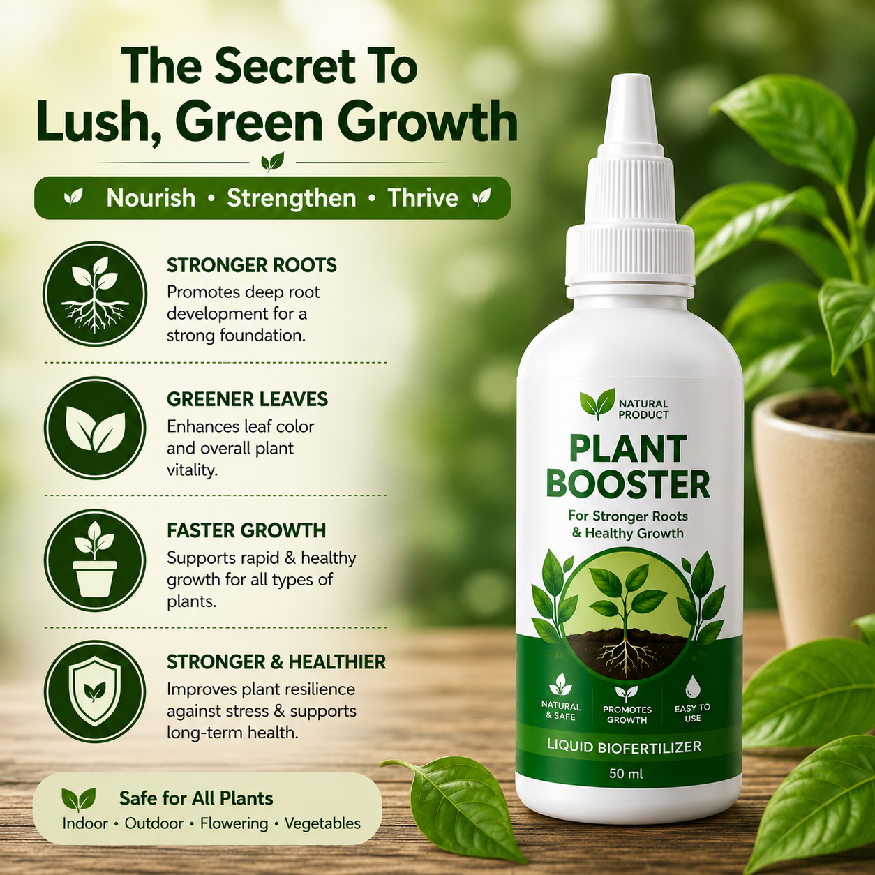 Deliver Organic Plant Booster for Faster Growth & Strong Roots by Redheart