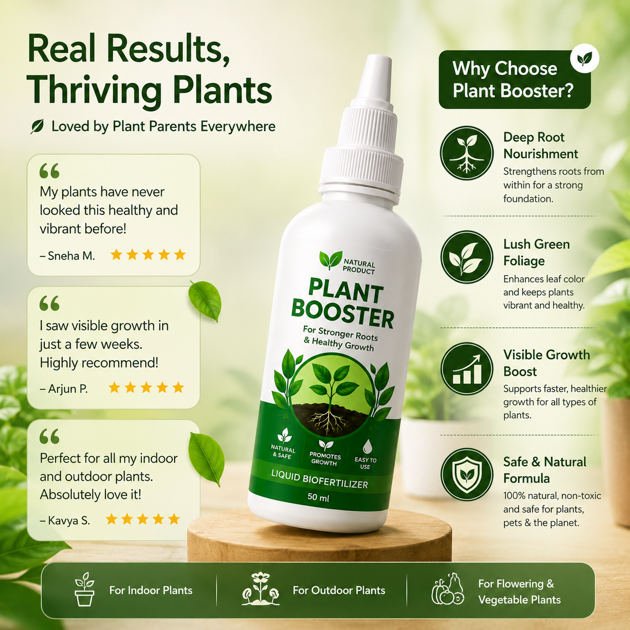 Organic Plant Booster for Faster Growth & Strong Roots design by Redheart