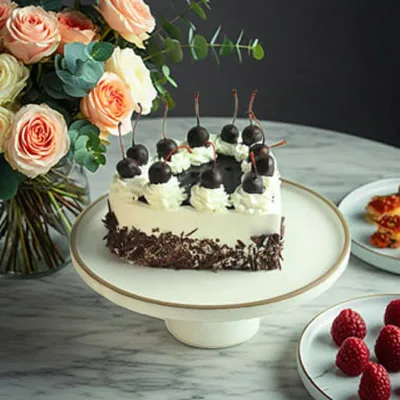 Chocolate Kiss Heart-Shaped Black Forest Cake by RedHeart