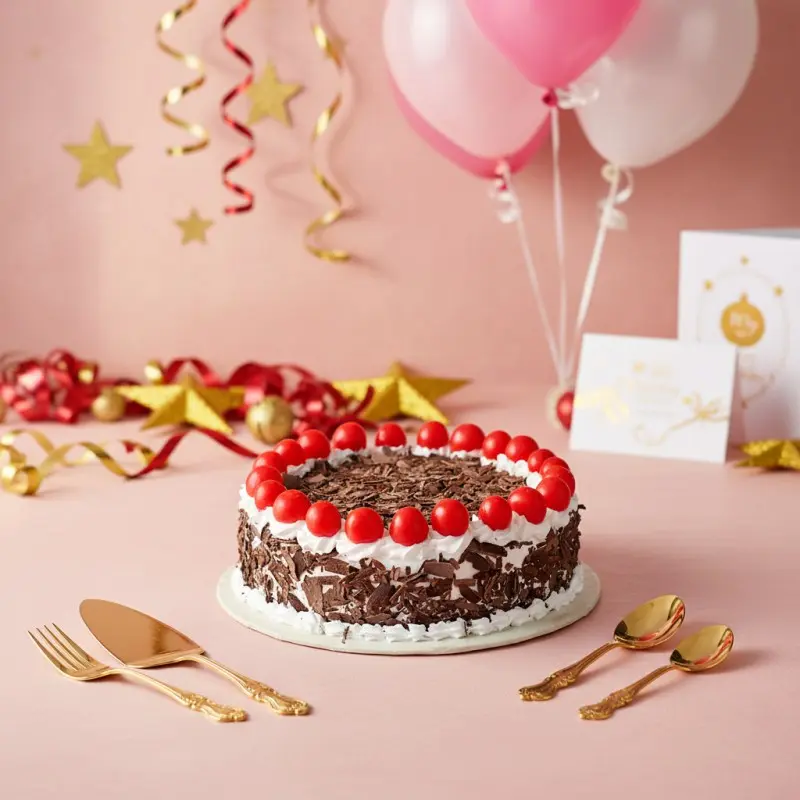 Deliver Party Perfect Eggless Black Forest Cake by Redheart