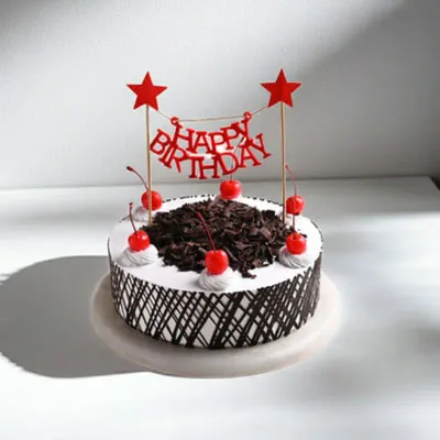 Star Celebration Black Forest Birthday Cake by RedHeart
