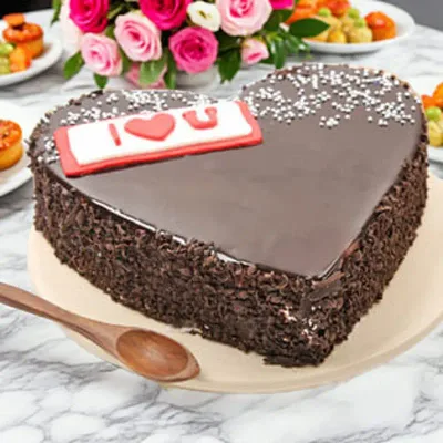 Forever Yours Heart-Shaped Black Forest Cake by RedHeart