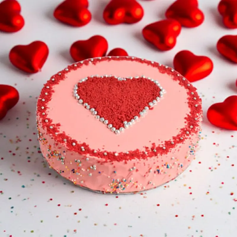 Blushing Heart Celebration Cake