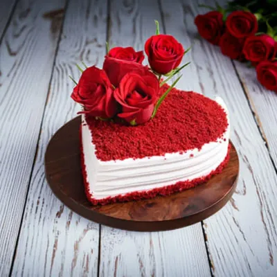 Heart of Roses Red Velvet Cake by RedHeart