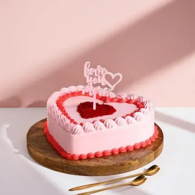 Forever Mine Red Velvet Heart Cake by RedHeart