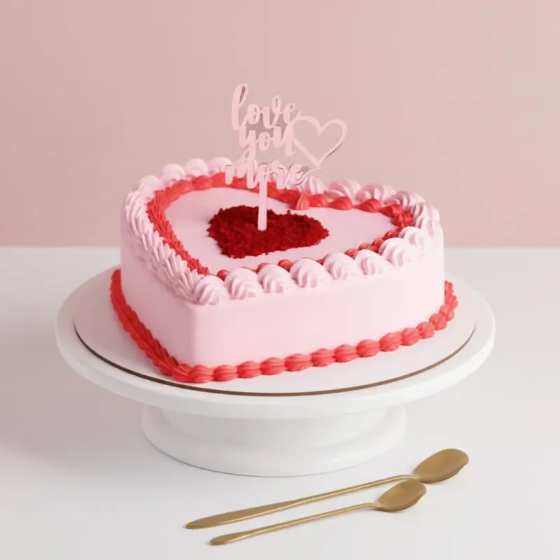book Forever Mine Red Velvet Heart Cake by Redheart