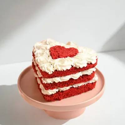 Layered Love Red Velvet Heart Cake by RedHeart