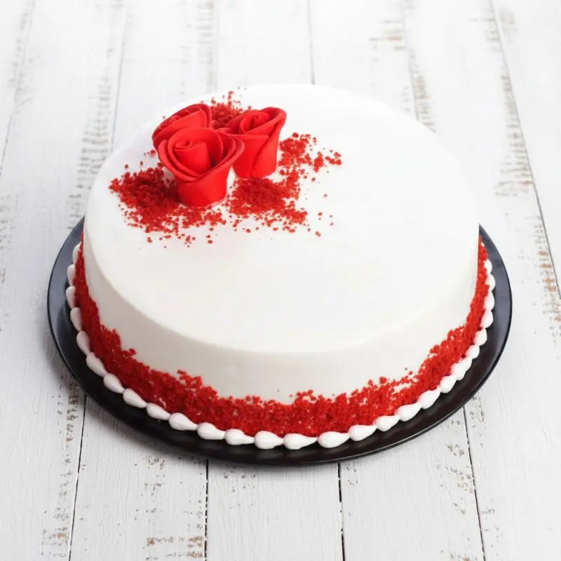 Deliver Velvet Romance Eggless Red Velvet Cake by Redheart
