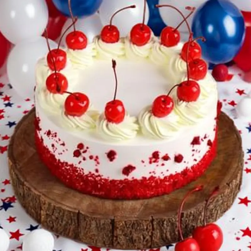 Deliver Cherry Delight Eggless Red Velvet Cream Cake by Redheart