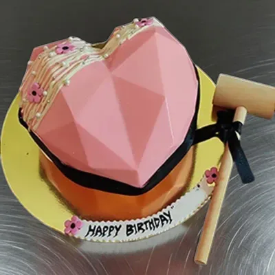 Blush Amour Heart Smash Cake by RedHeart