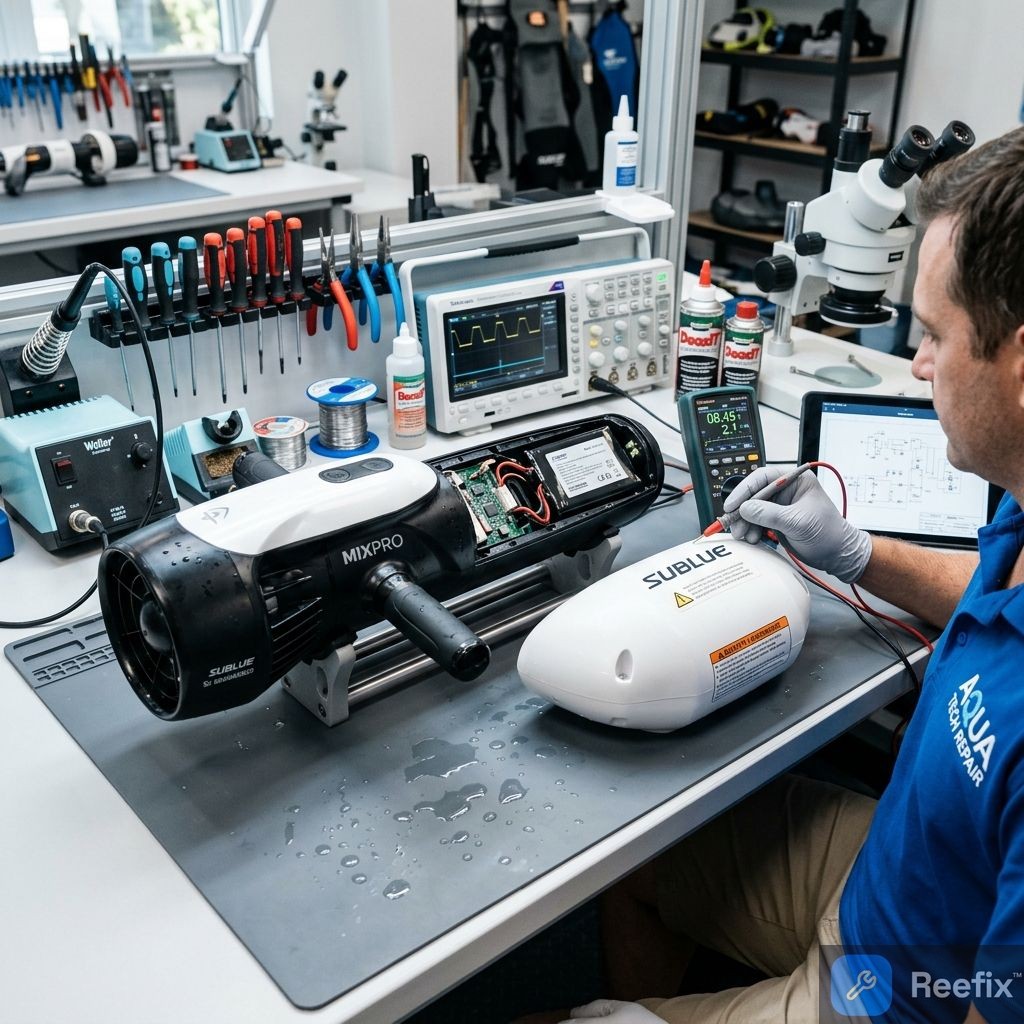 Diagnostic image: Sublue WhiteShark MixPro Sinks in Fresh Water: Diagnosis