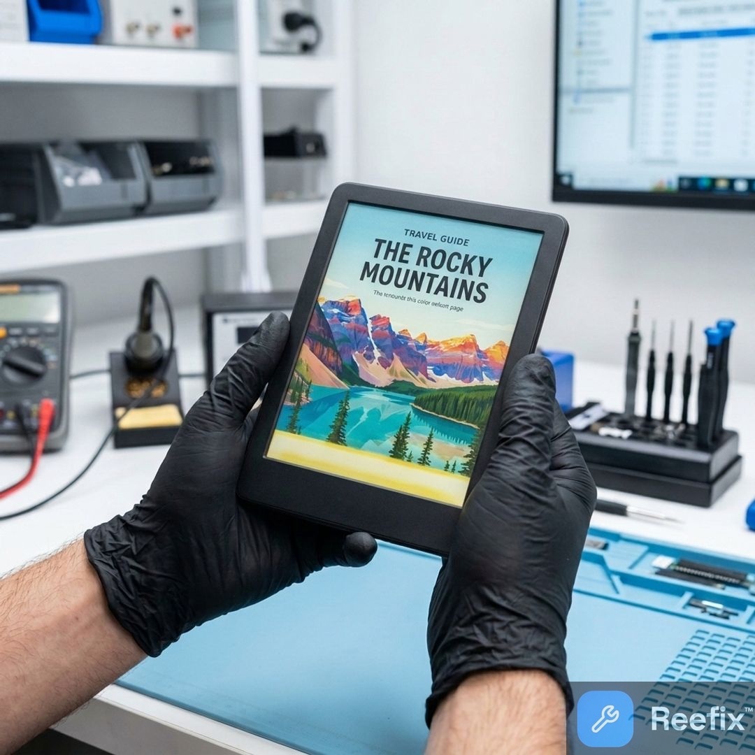 Diagnostic image: Amazon Kindle Colorsoft : Barre jaune sur l'écran - Diagnostic