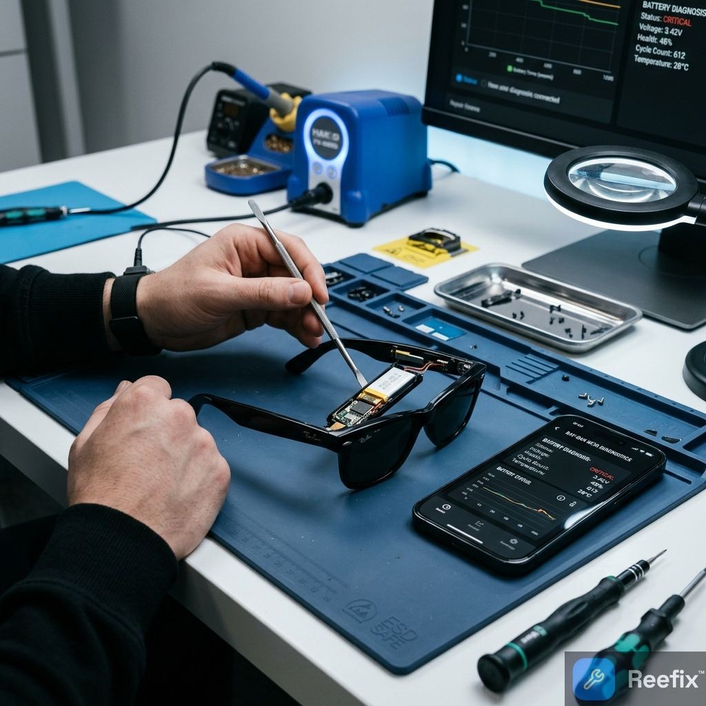 Diagnostic image: Diagnose des Batterieverbrauchs der Meta Ray-Ban Display: Auswirkungen der KI